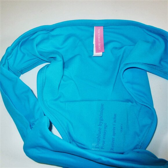 Victoria Secret Swim Knockout Bikini Bottom S L Ruched Side Bright Blue - Picture 6 of 6